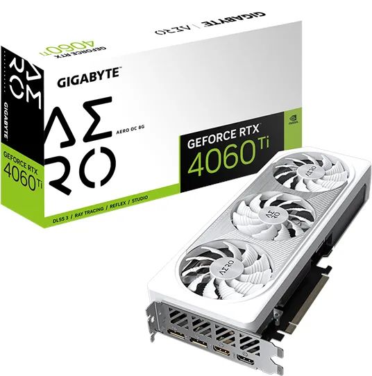 GIGABYTE GeForce RTX 4060 Ti AERO OC - 8GB GDDR6 RAM - Grafikkarte